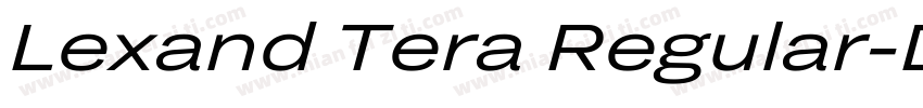 Lexand Tera Regular字体转换